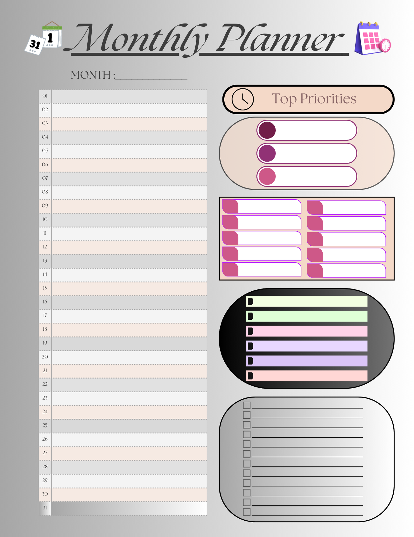 Monthly Planner